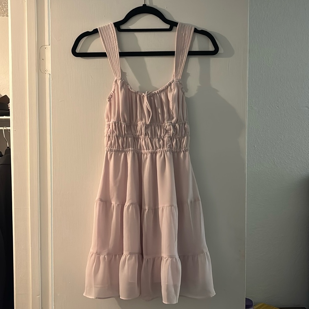 Sunday Best Martine Chiffon Dress - Pale Pink